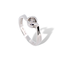 Ring Donna Oro Woman in White Gold Diamante 0.15 Ct KS3639 - KS3639